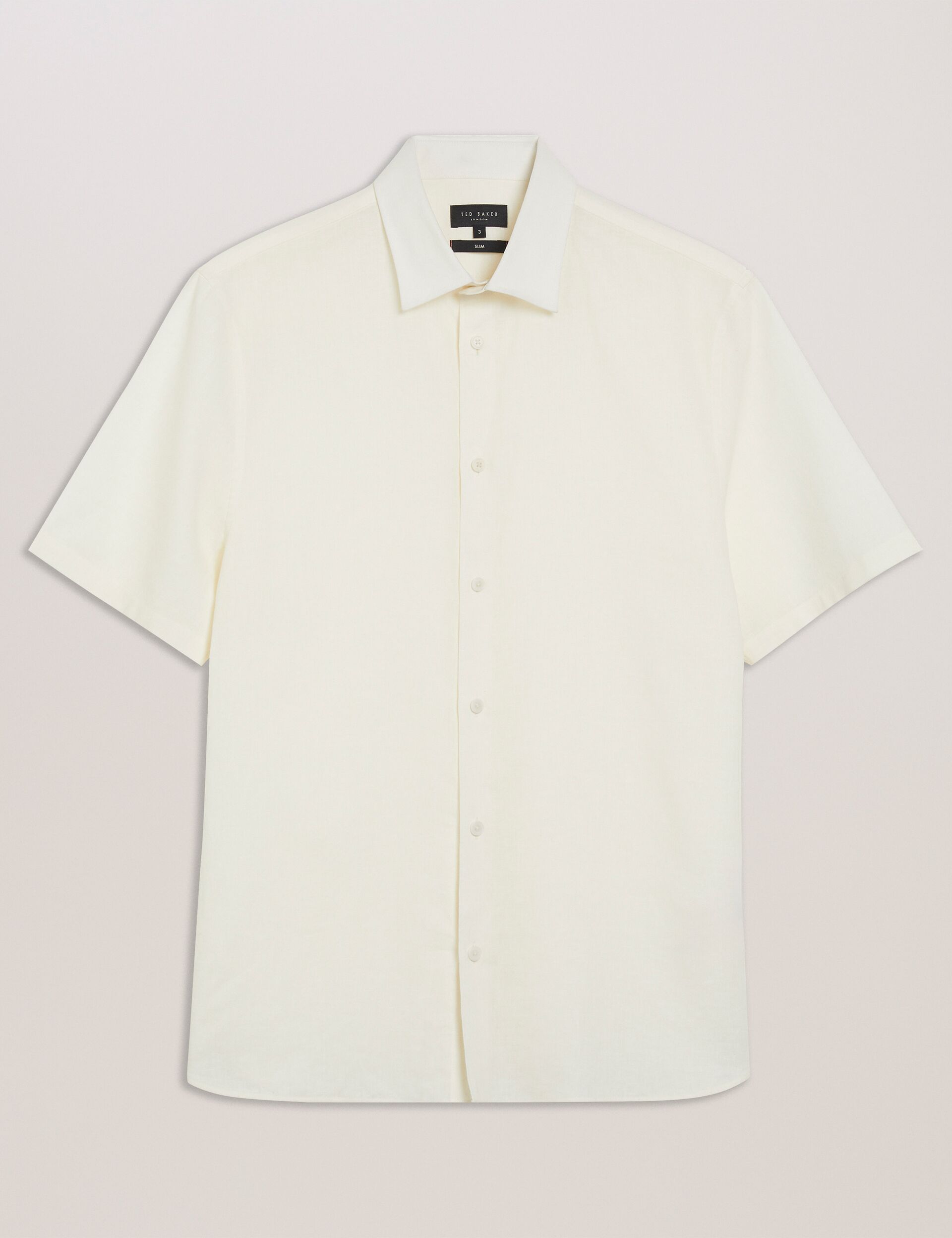 Ted Baker NAIRES Linen Blend Slim Short Sleeve Shirt