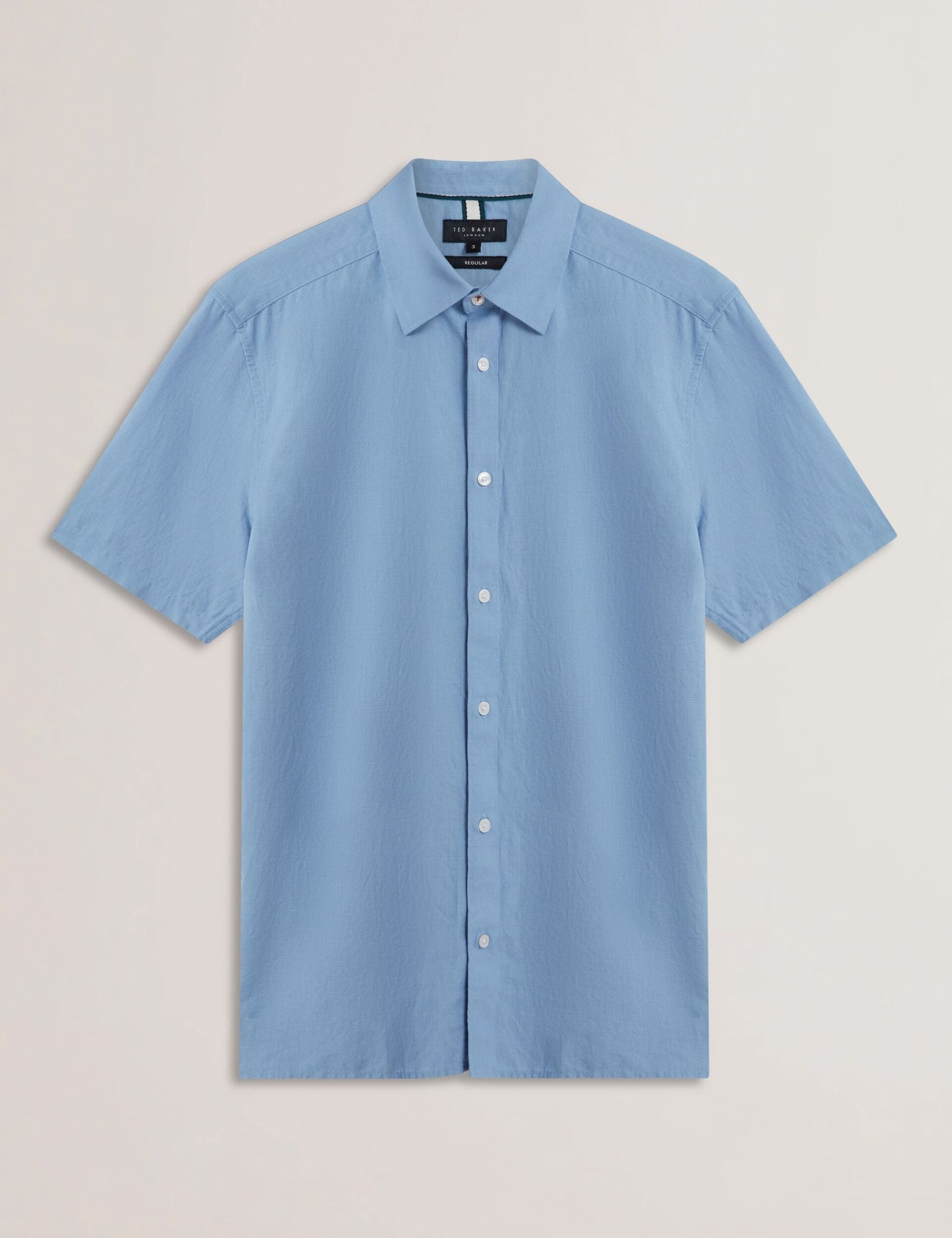 Ted Baker ZEFRE - Blue Short Sleeve Linen Woven Shirt