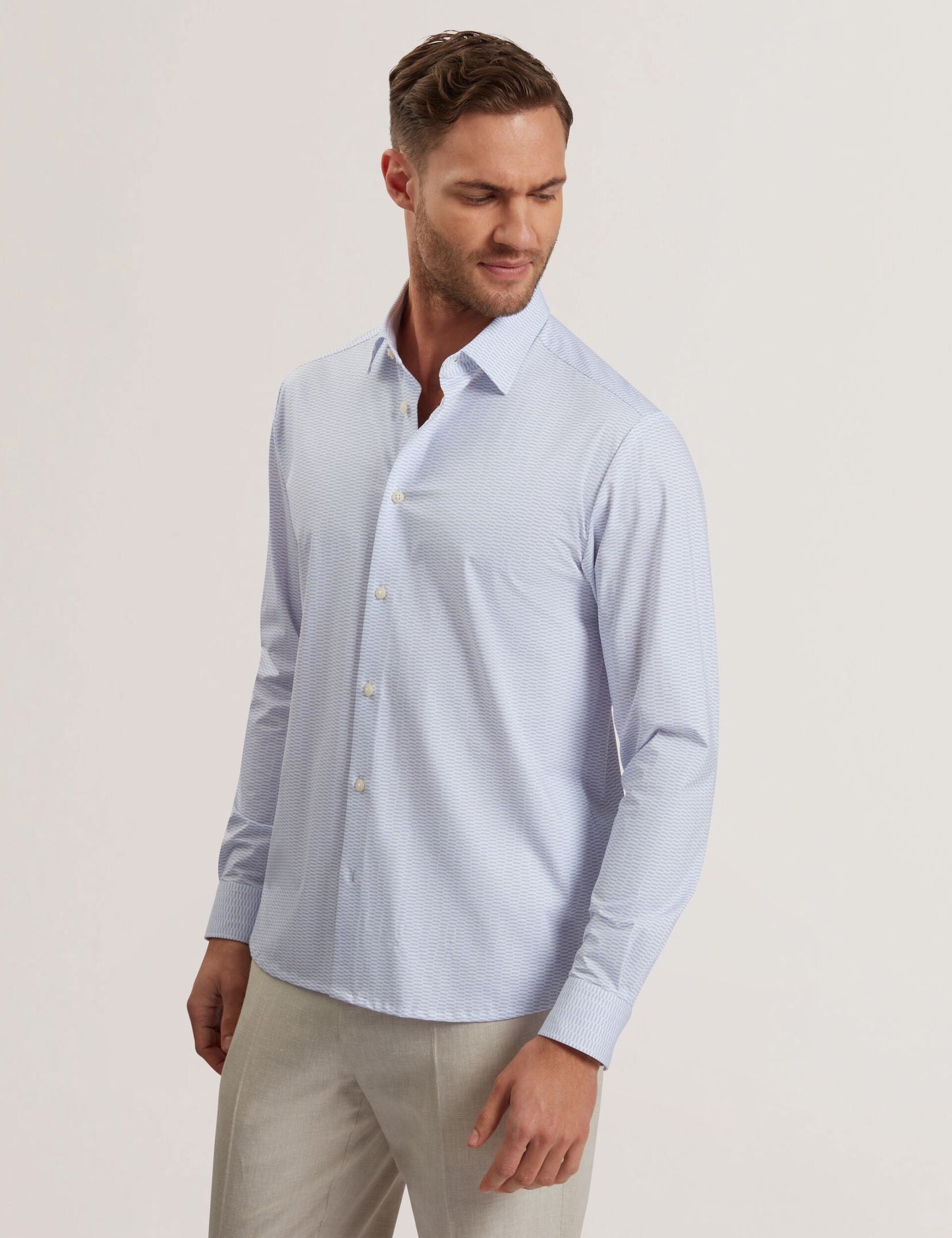 Ted Baker WAVEY - Long Sleeve Geo Print Shirt
