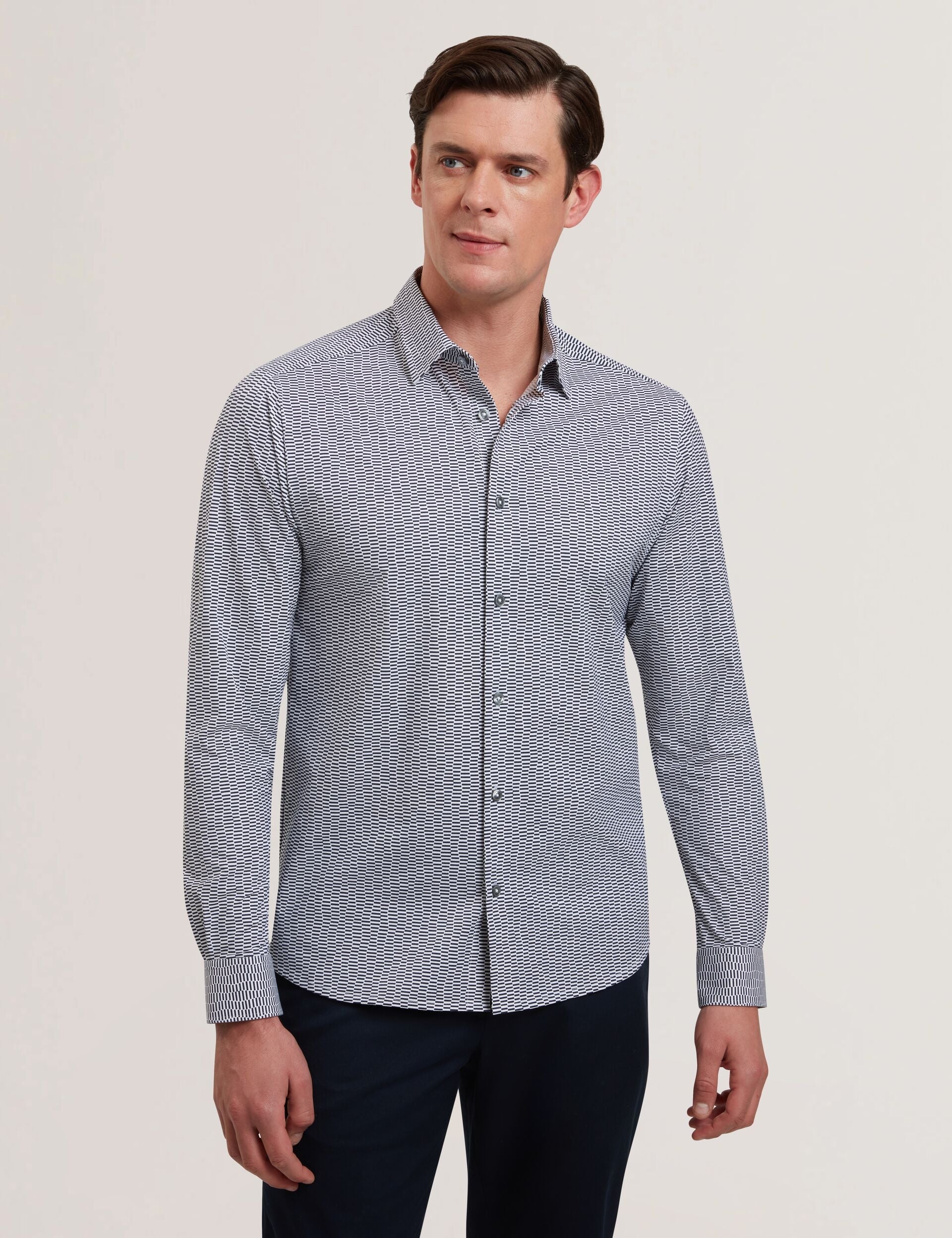 Ted Baker WAVEY - Long Sleeve Geo Print Shirt