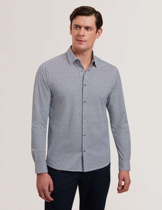 Ted Baker WAVEY - Long Sleeve Geo Print Shirt