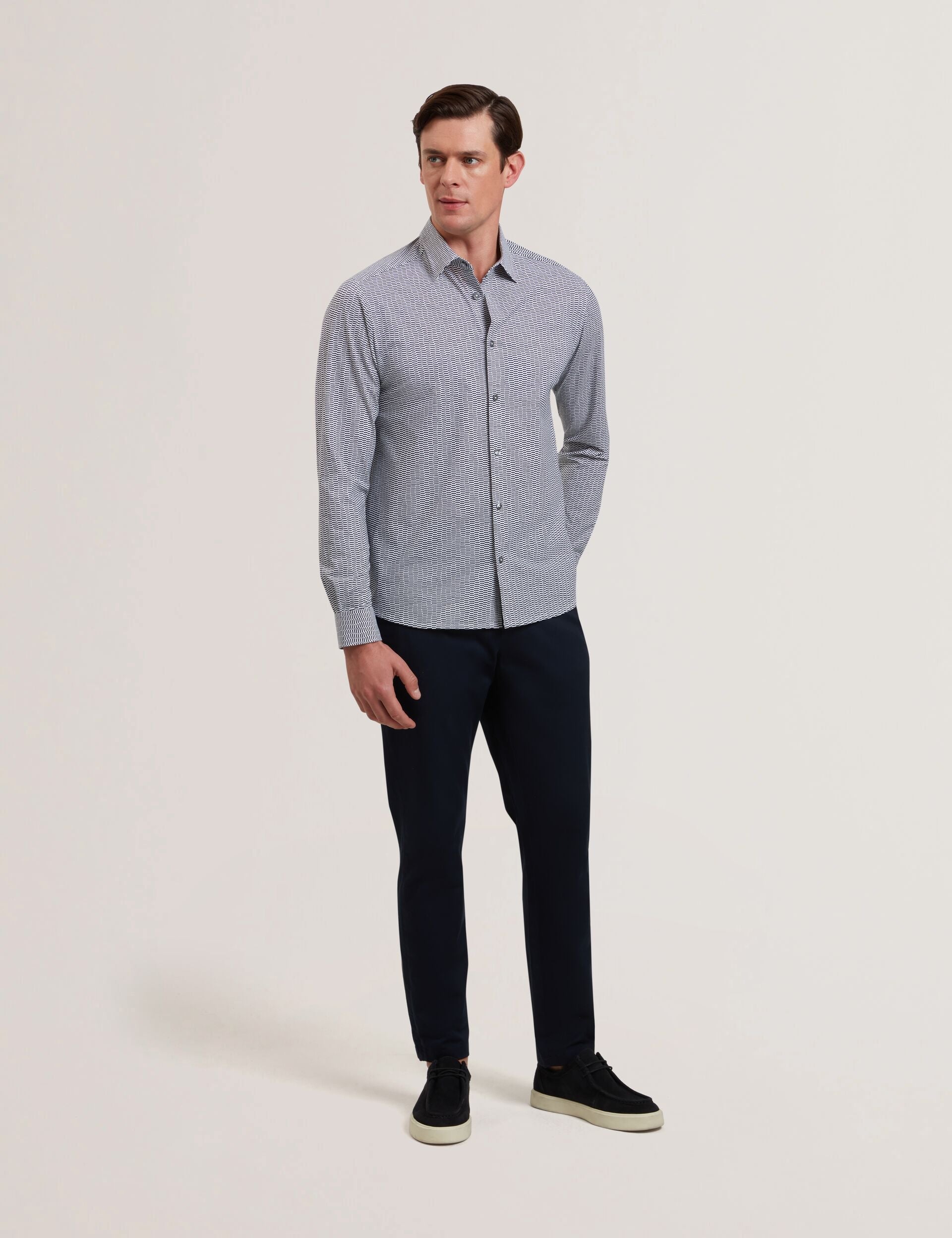 Ted Baker WAVEY - Long Sleeve Geo Print Shirt