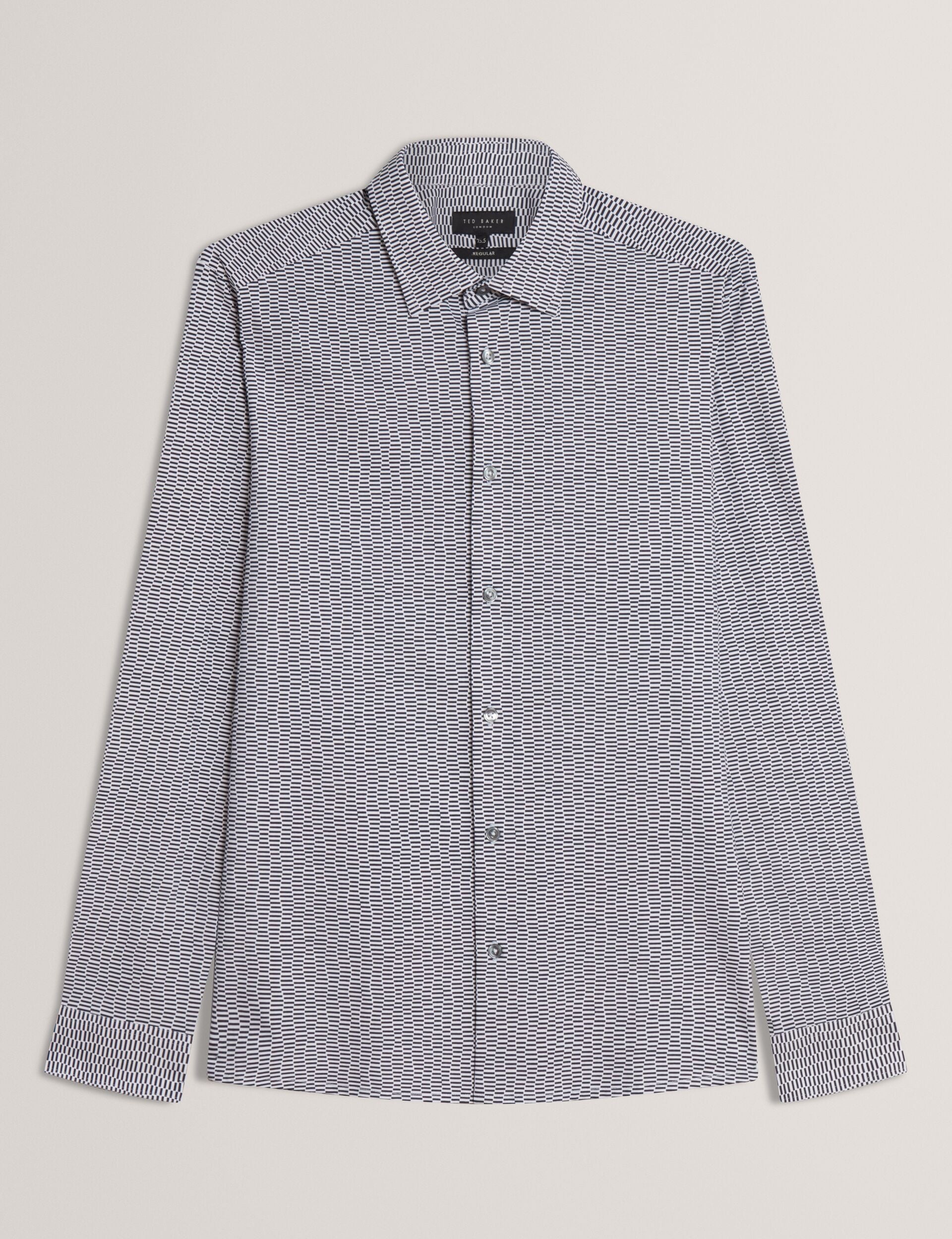 Ted Baker WAVEY - Long Sleeve Geo Print Shirt