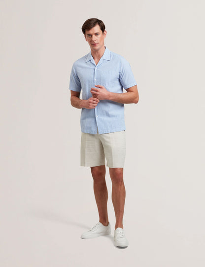Ted Baker ELLYSON - Striped Seersucker Relaxed Cotton Shirt