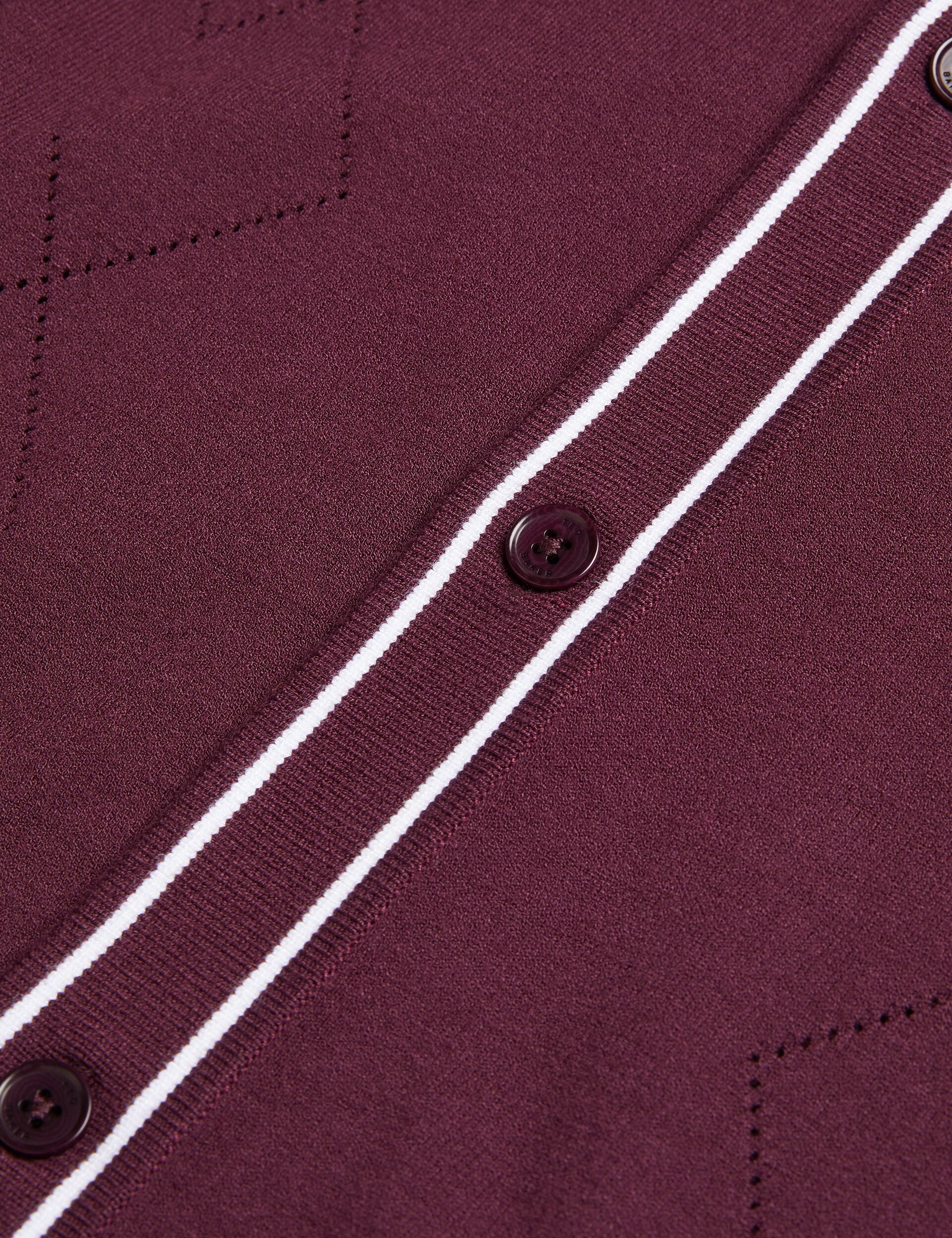 Ted Baker ELMDON - Pointelle Diamond Knitted Long Sleeve Shirt