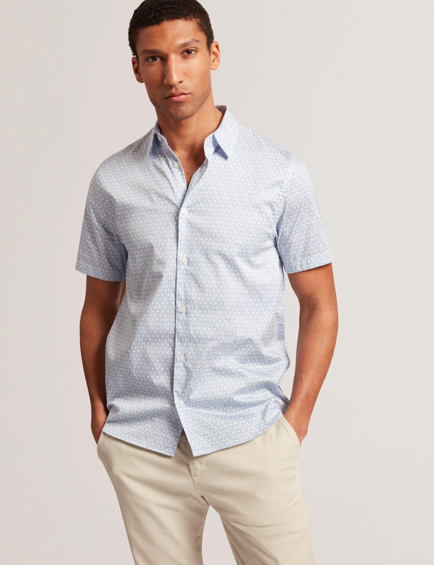 Ted Baker ALPHSO - SS Regular Fit Geo Shirt