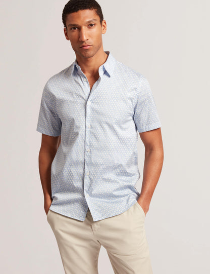 Ted Baker ALPHSO - SS Regular Fit Geo Shirt