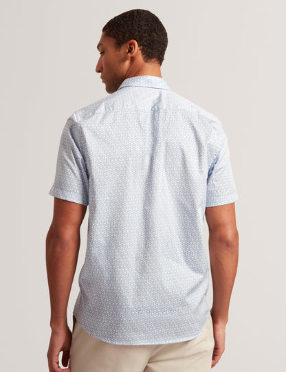Ted Baker ALPHSO - SS Regular Fit Geo Shirt