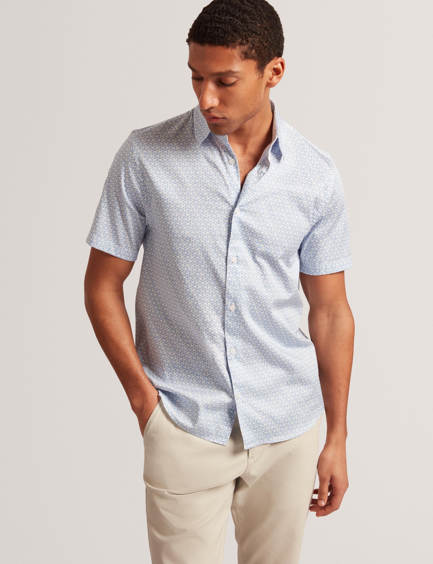 Ted Baker ALPHSO - SS Regular Fit Geo Shirt