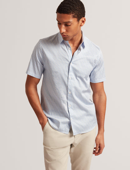 Ted Baker ALPHSO - SS Regular Fit Geo Shirt