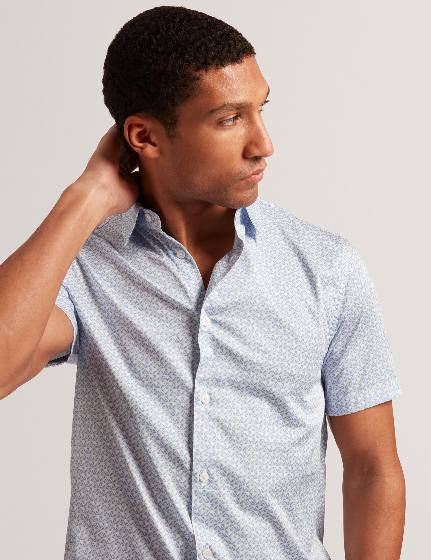 Ted Baker ALPHSO - SS Regular Fit Geo Shirt