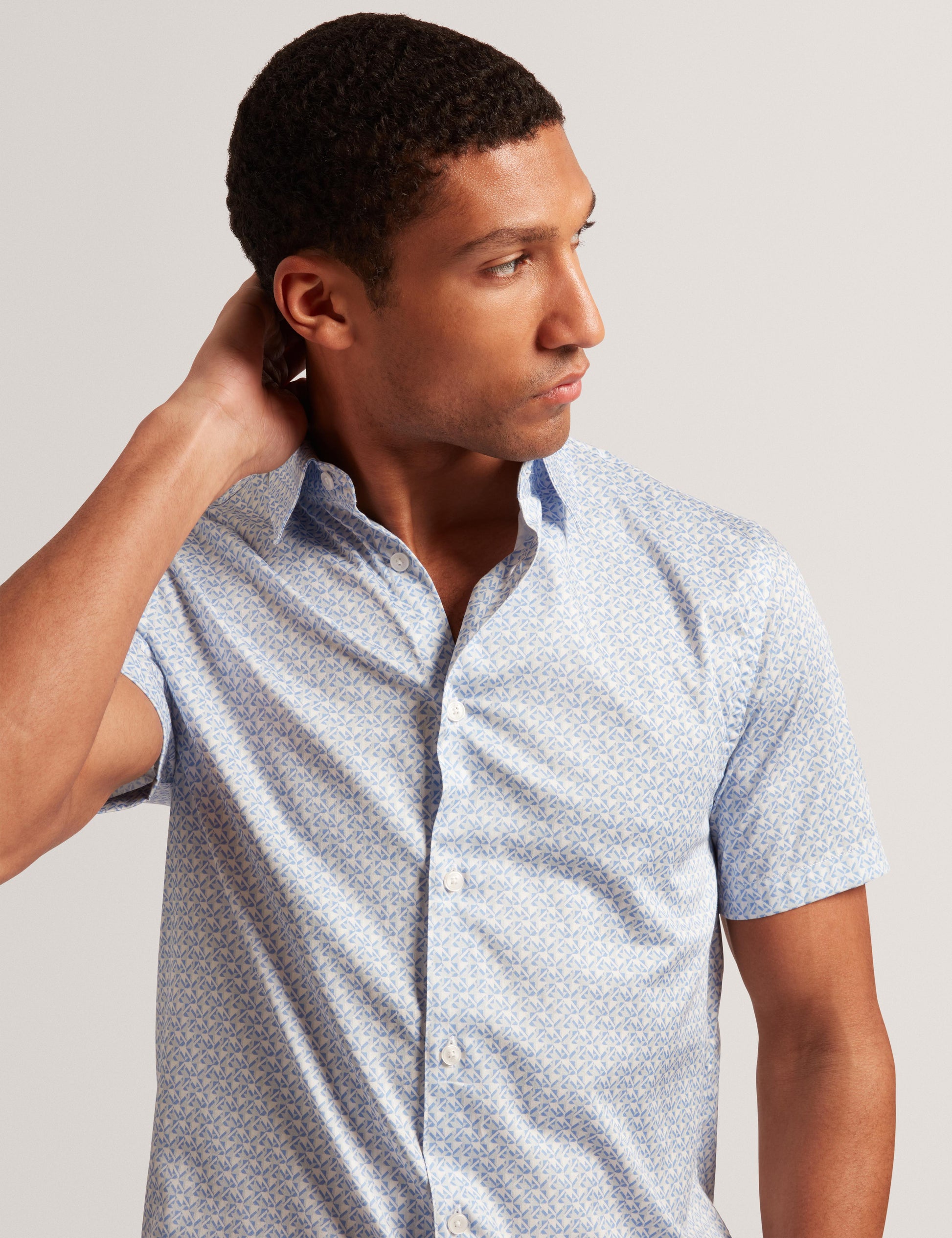 Ted Baker ALPHSO - SS Regular Fit Geo Shirt