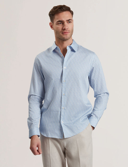 Ted Baker ALPHAIS - Regular Fit Geometric Pure Cotton Shirt
