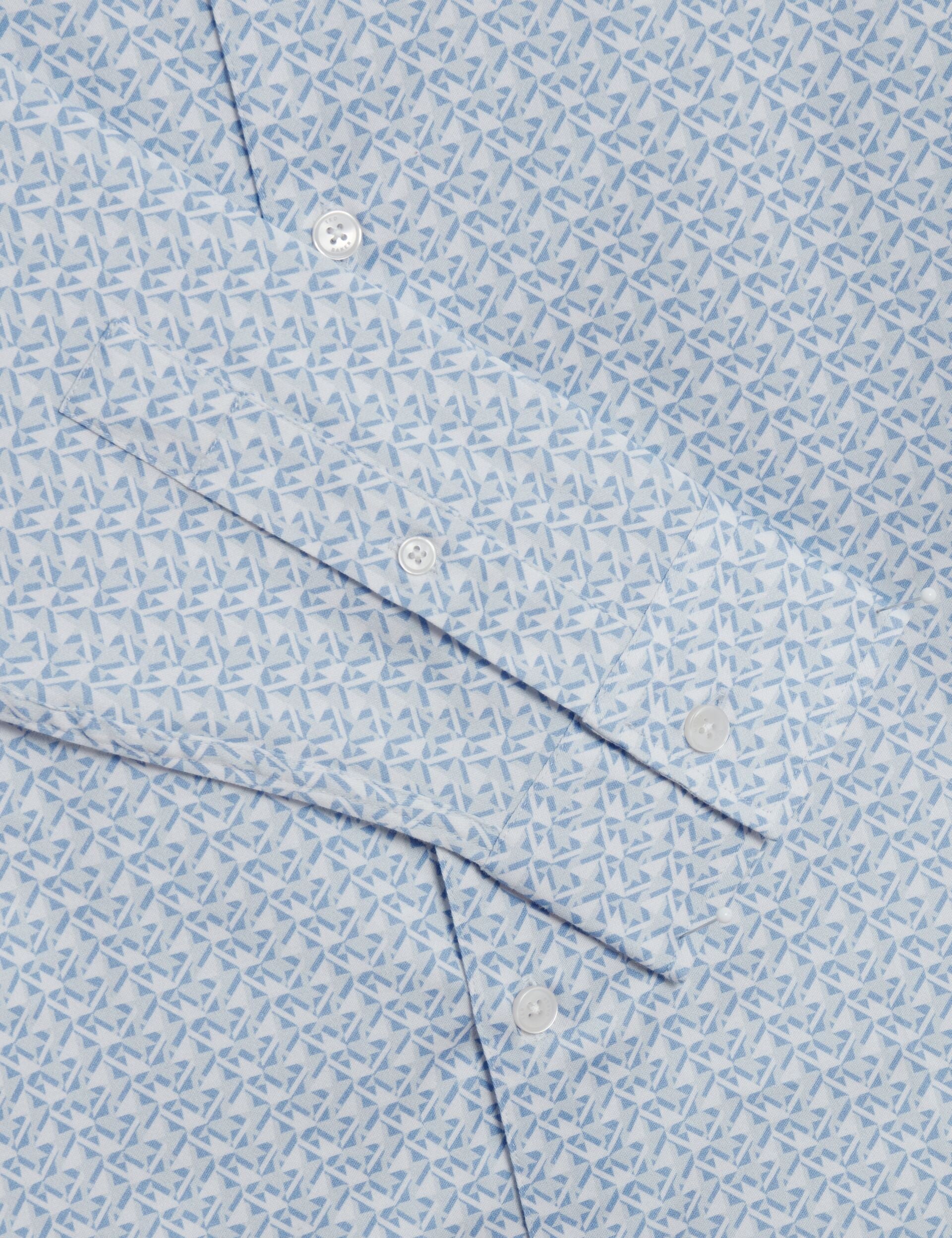 Ted Baker ALPHAIS - Regular Fit Geometric Pure Cotton Shirt