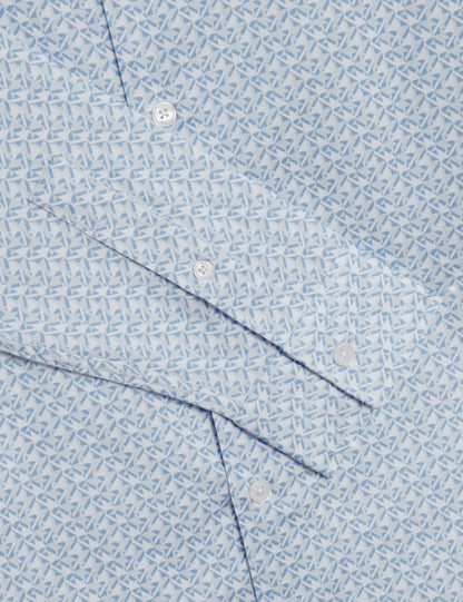 Ted Baker ALPHAIS - Regular Fit Geometric Pure Cotton Shirt