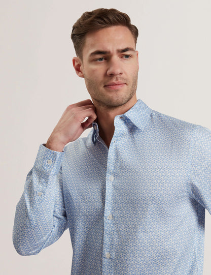 Ted Baker ALPHAIS - Regular Fit Geometric Pure Cotton Shirt