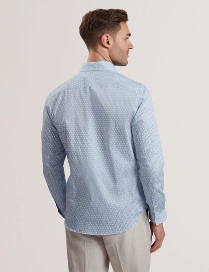 Ted Baker ALPHAIS - Regular Fit Geometric Pure Cotton Shirt