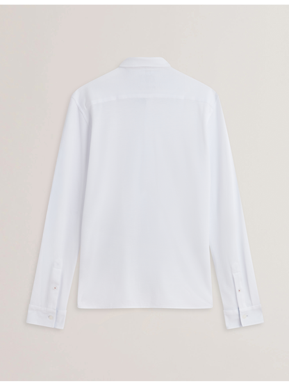 Ted Baker LUCKEY - Long Sleeve Pique Cotton Jersey Shirt