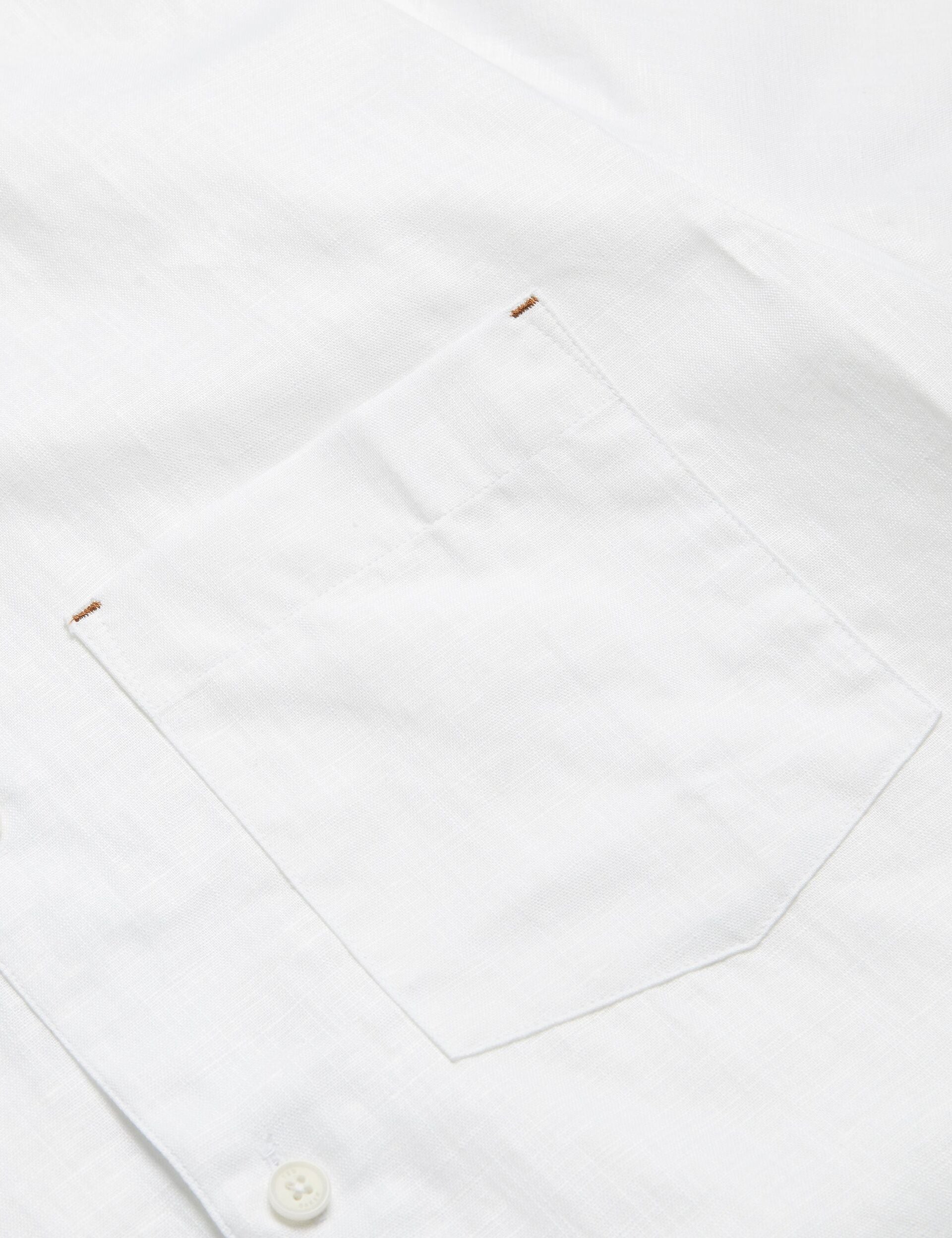 Ted Baker PALOMAS - Short Sleeve Textured Linen Cotton Shirt