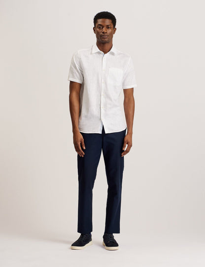Ted Baker PALOMAS - Short Sleeve Textured Linen Cotton Shirt