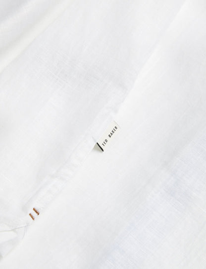 Ted Baker PALOMAS - Short Sleeve Textured Linen Cotton Shirt