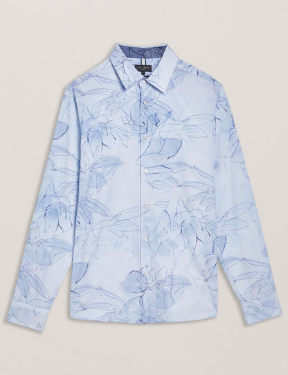 Ted Baker WALESBY - Sketched Floral Print Cotton Shirt