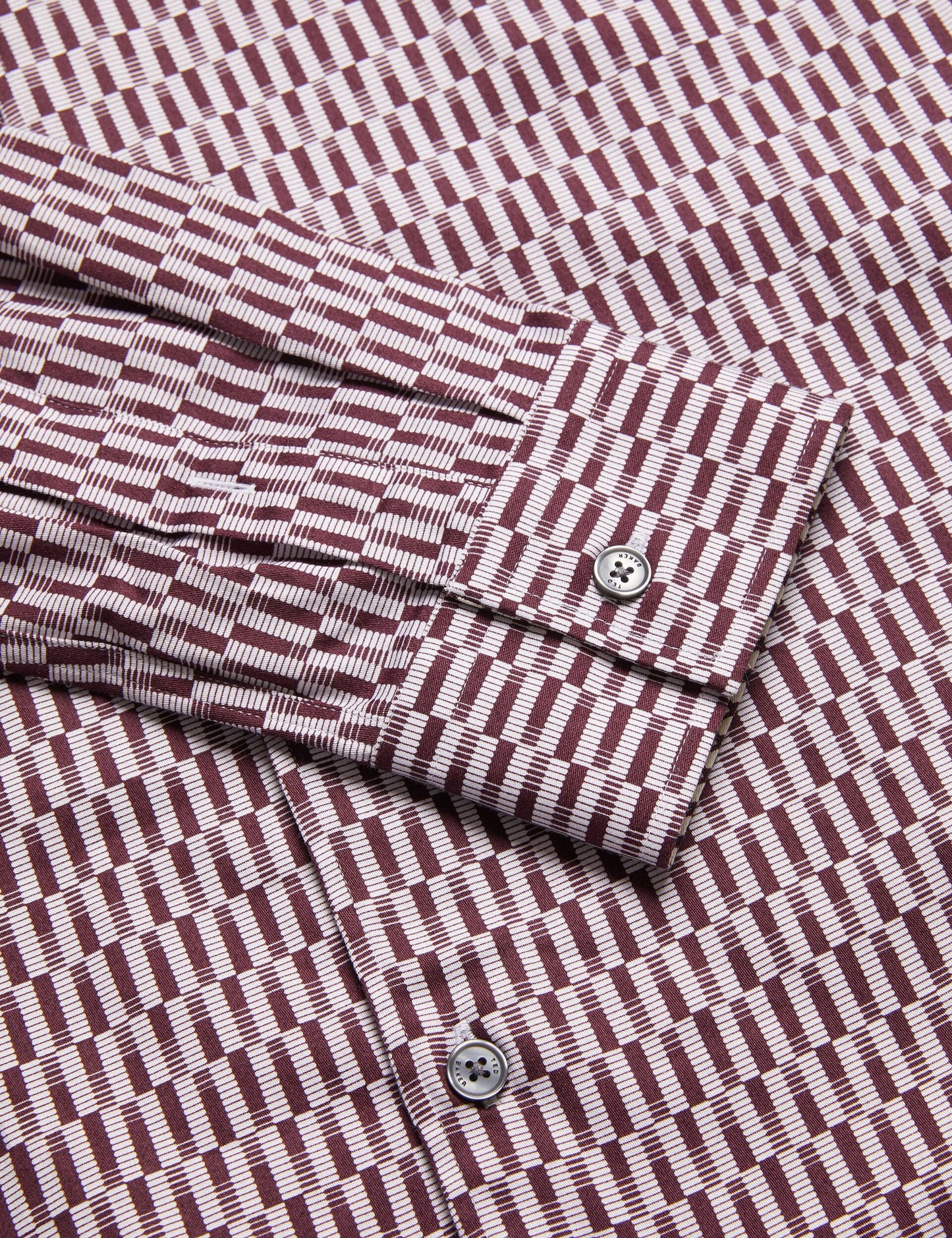 Ted Baker FRESTIN - Geometric Pattern Slim Long Sleeve Shirt