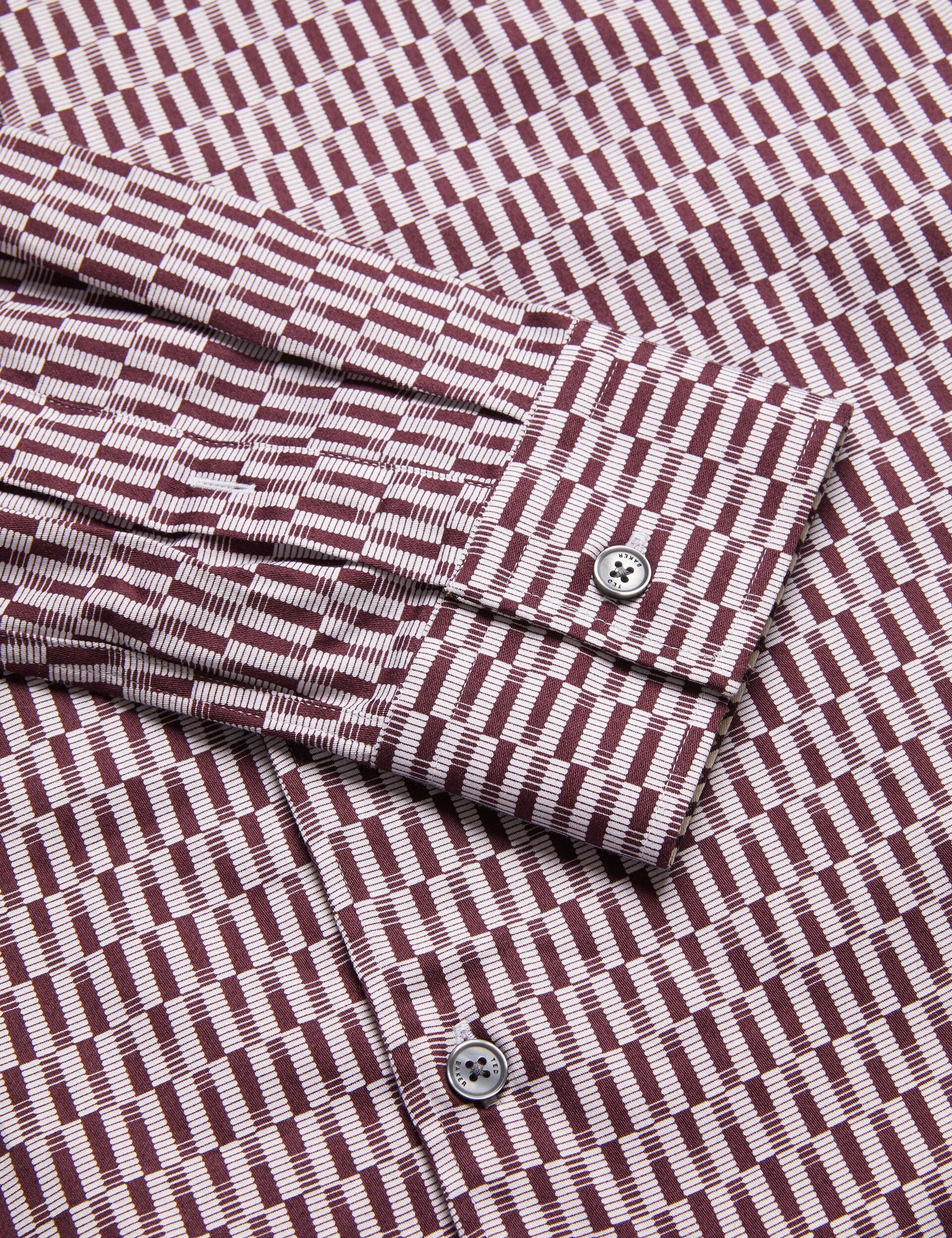 Ted Baker FRESTIN - Geometric Pattern Slim Long Sleeve Shirt