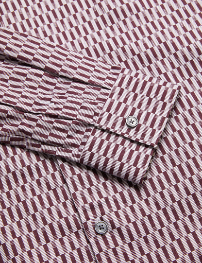 Ted Baker FRESTIN - Geometric Pattern Slim Long Sleeve Shirt