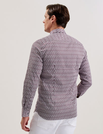 Ted Baker FRESTIN - Geometric Pattern Slim Long Sleeve Shirt