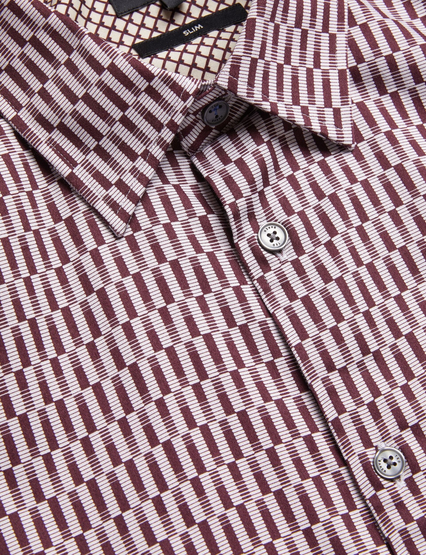 Ted Baker FRESTIN - Geometric Pattern Slim Long Sleeve Shirt