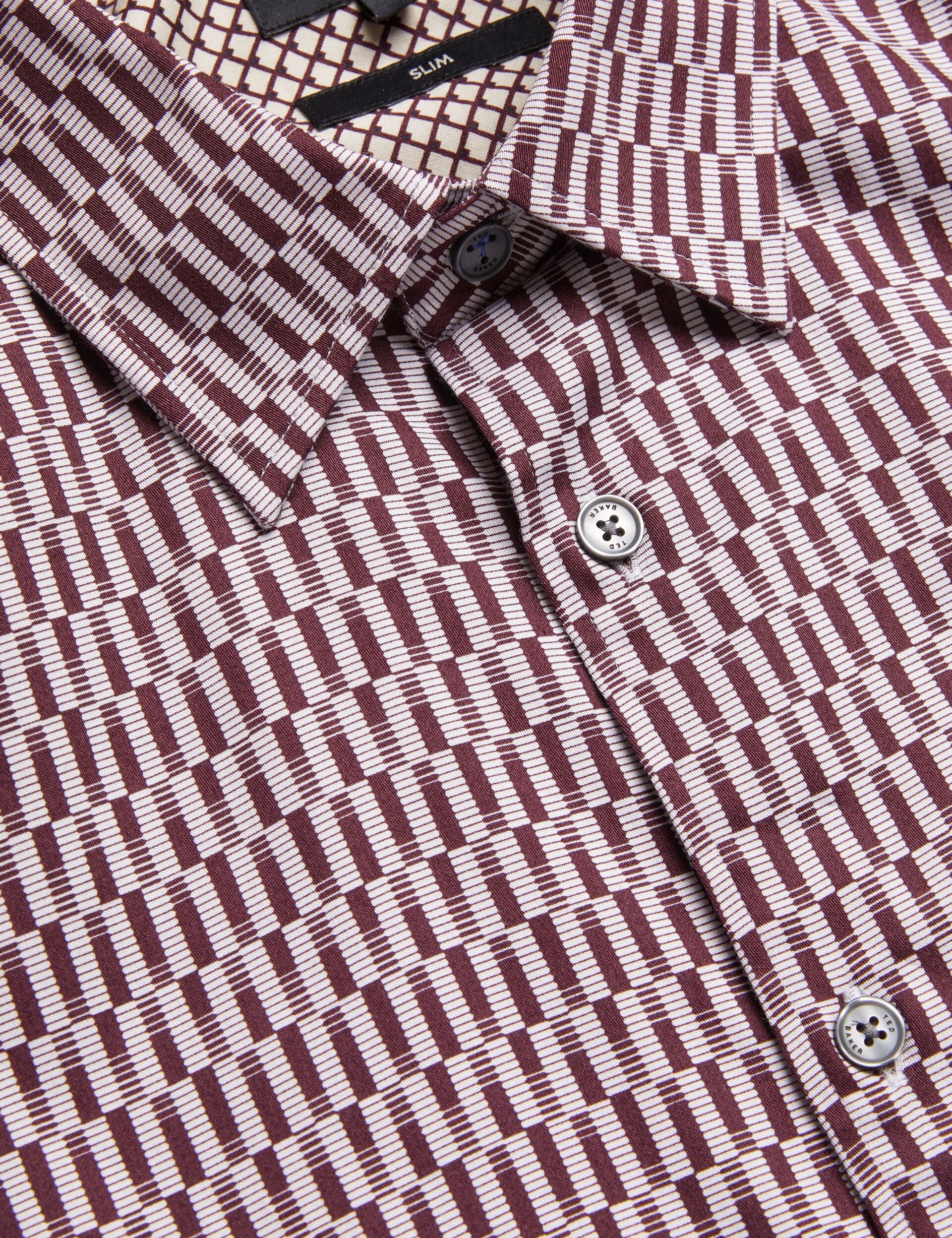 Ted Baker FRESTIN - Geometric Pattern Slim Long Sleeve Shirt