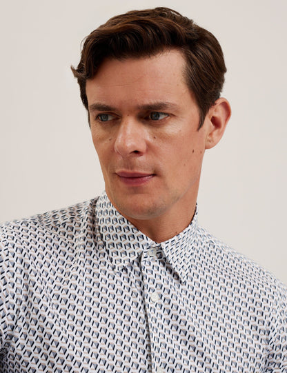 Ted Baker JOSHHY - Slim Fit Geometric Long Sleeve Shirt