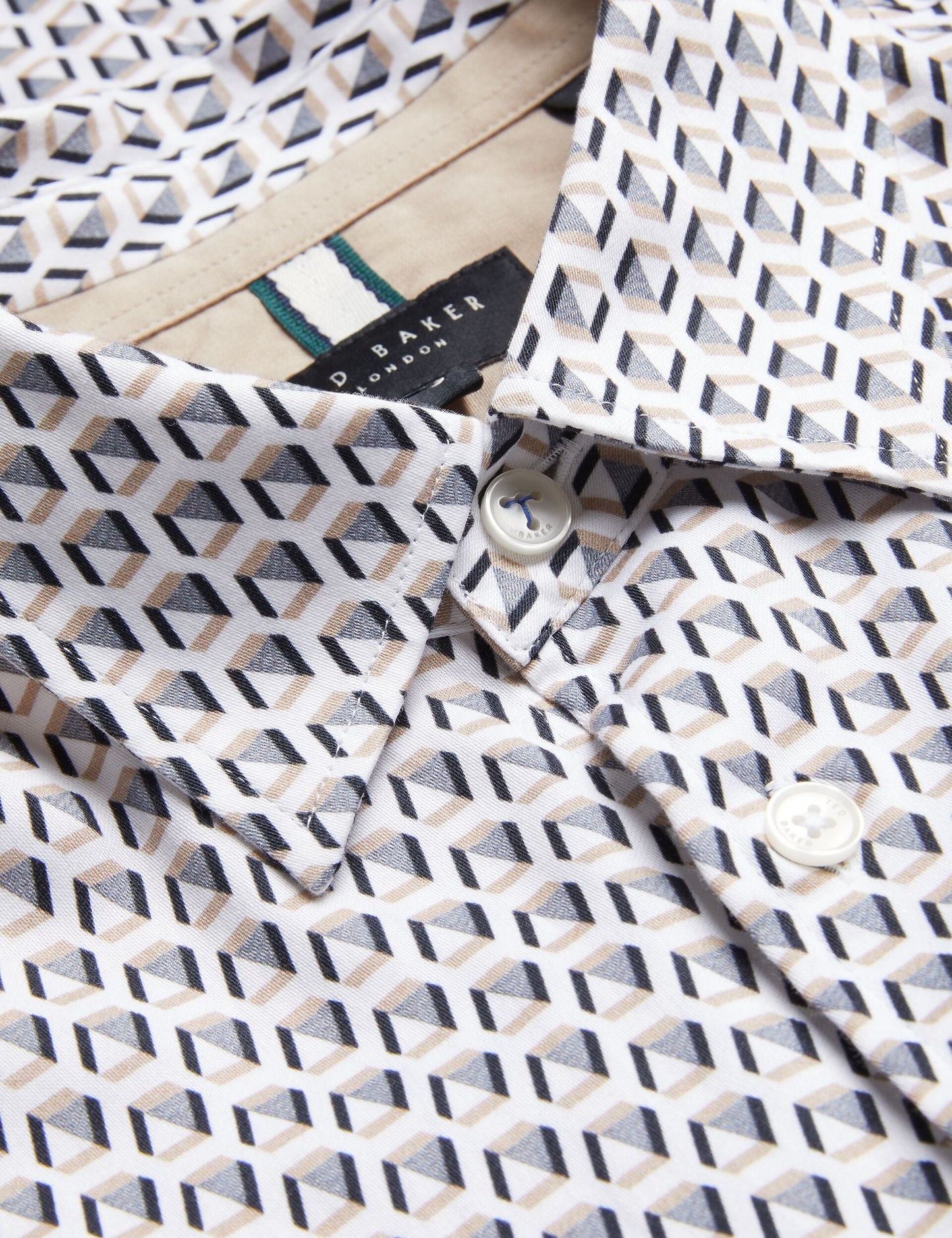Ted Baker JOSHHY - Slim Fit Geometric Long Sleeve Shirt