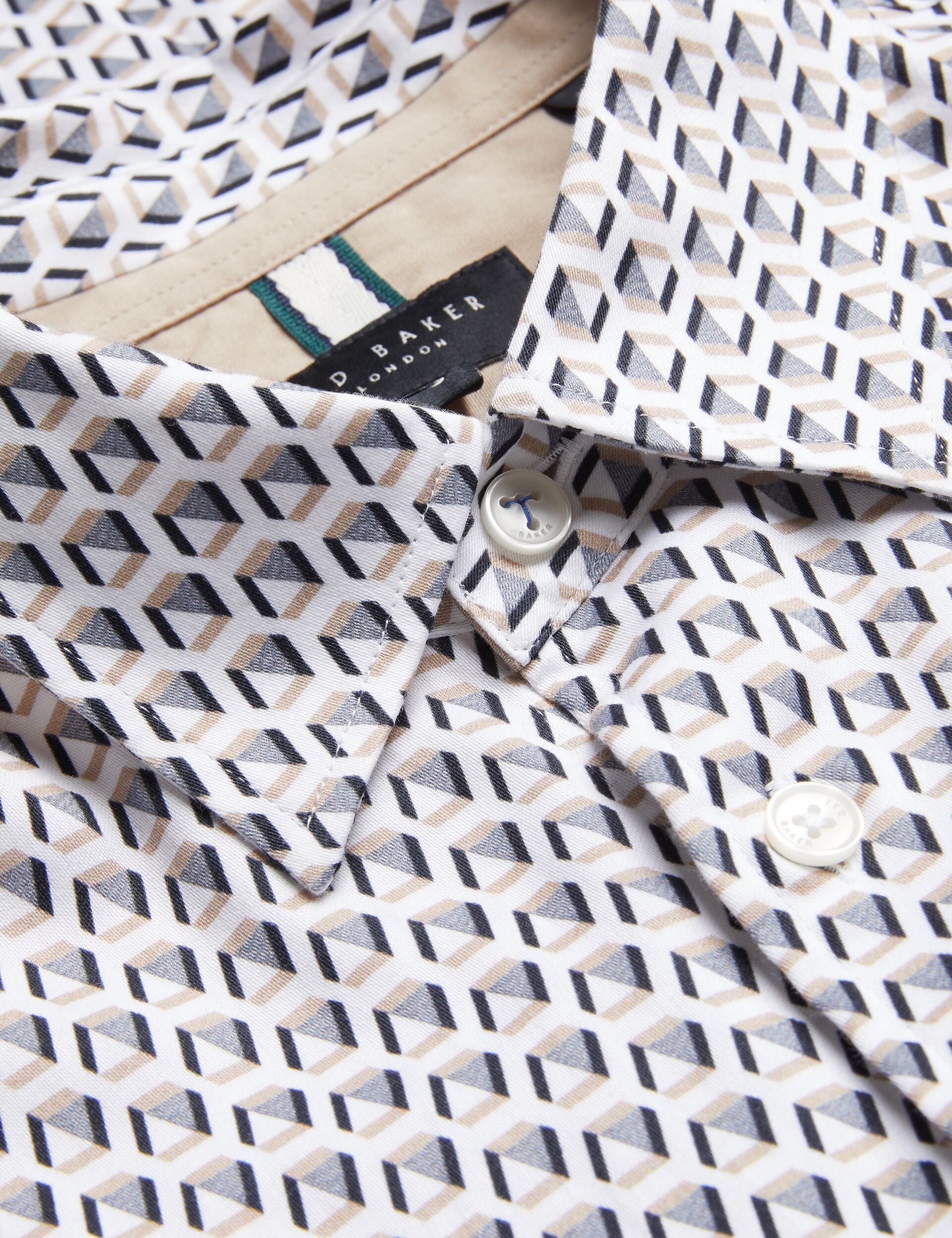 Ted Baker JOSHHY - Slim Fit Geometric Long Sleeve Shirt