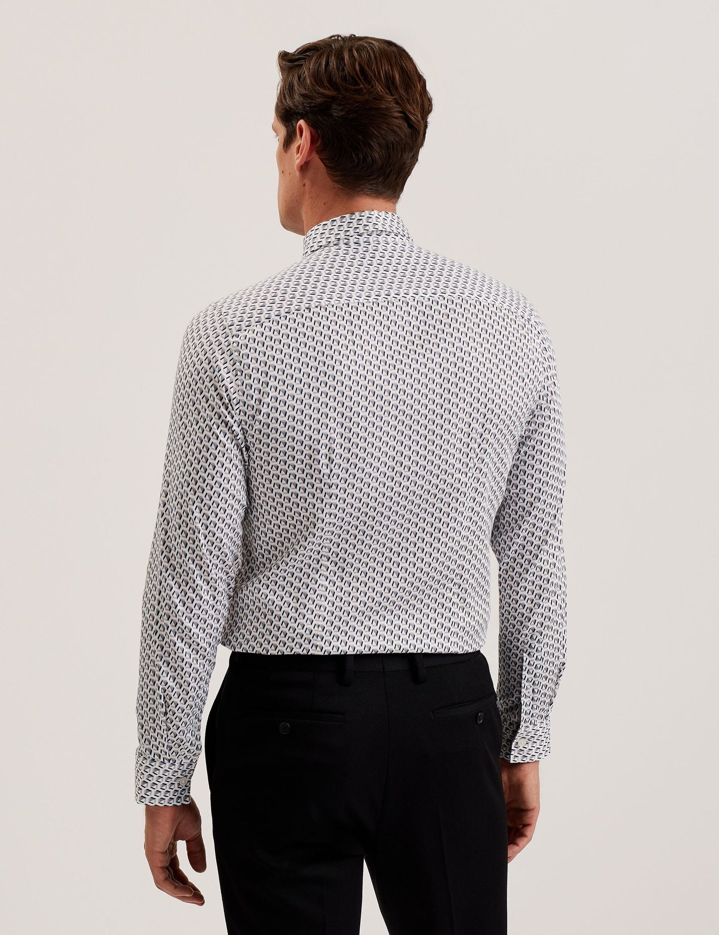 Ted Baker JOSHHY - Slim Fit Geometric Long Sleeve Shirt