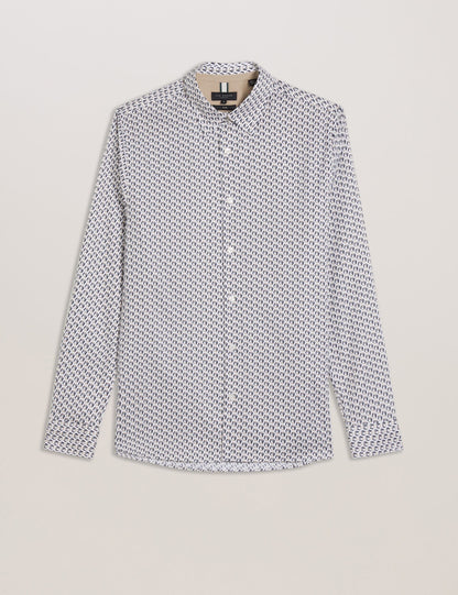Ted Baker JOSHHY - Slim Fit Geometric Long Sleeve Shirt