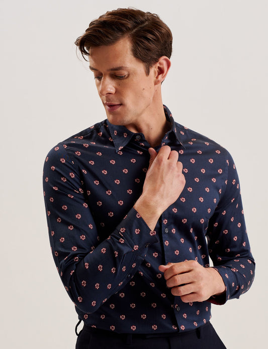 Ted Baker MIKCEAL - Floral Pattern Slim Fit Shirt