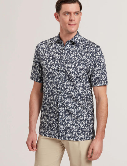 Ted Baker TAVARO - Short Sleeve Abstract Floral Print Shirt