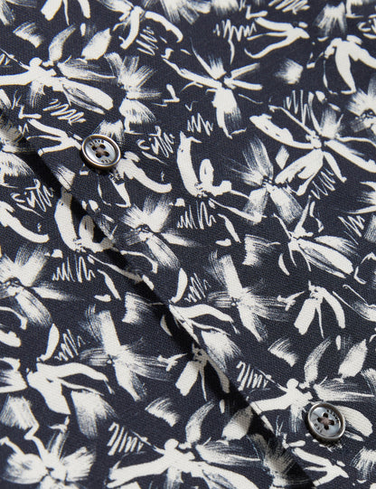 Ted Baker TAVARO - Short Sleeve Abstract Floral Print Shirt