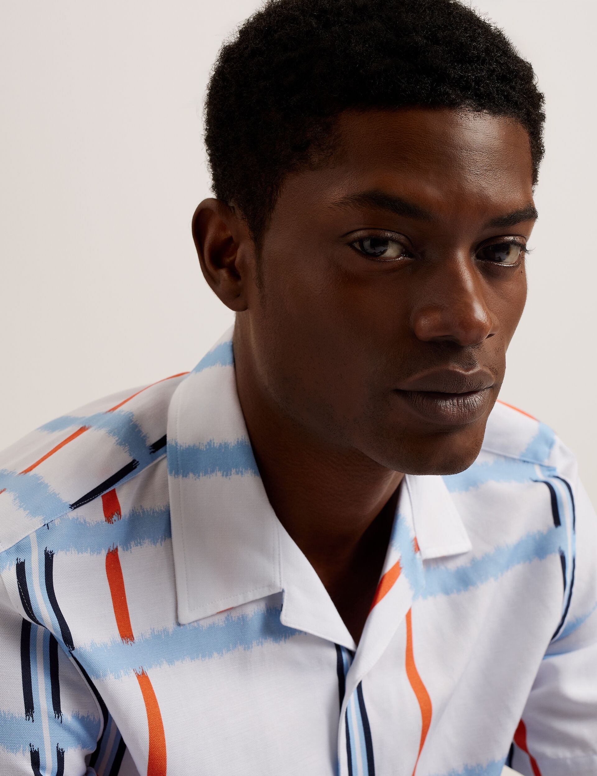Ted Baker GARDON - Check Print Relaxed Short Sleeve Shirt