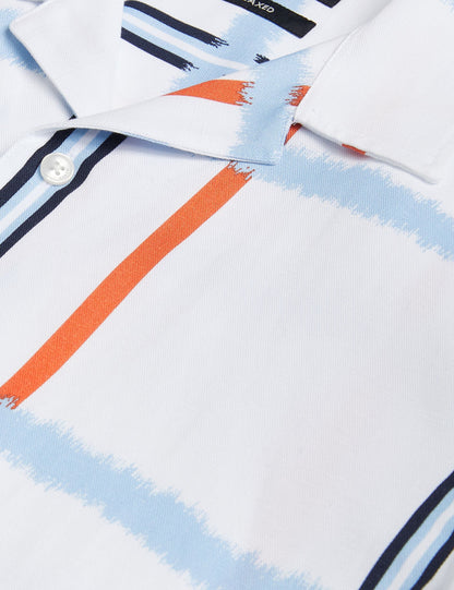 Ted Baker GARDON - Check Print Relaxed Short Sleeve Shirt