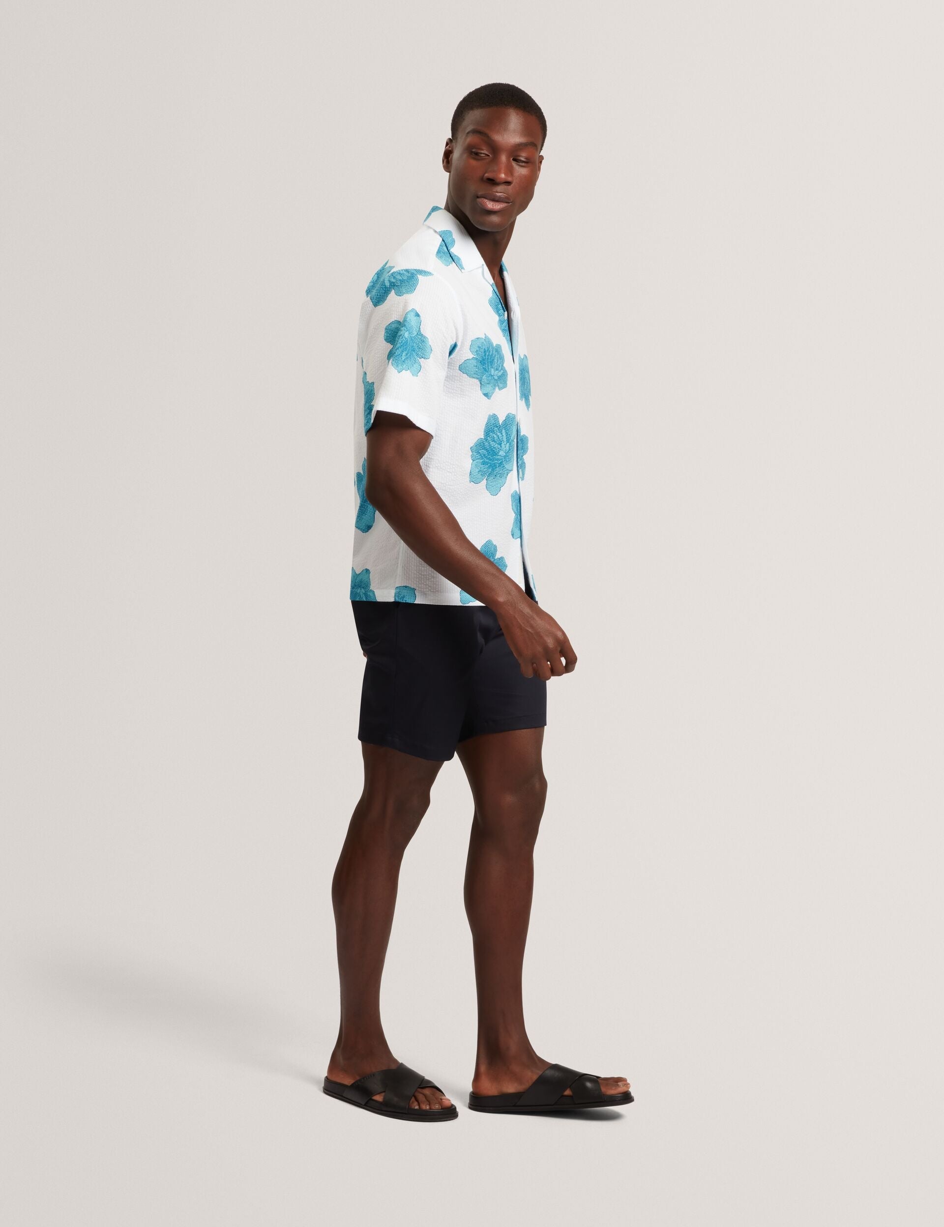 Ted Baker ATALAI Bold Floral Seersucker Short Sleeve Shirt