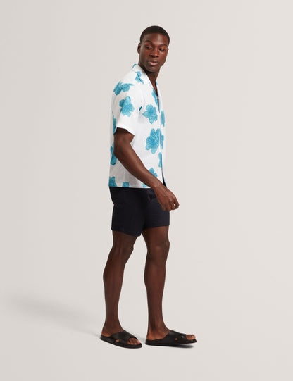 Ted Baker ATALAI Bold Floral Seersucker Short Sleeve Shirt