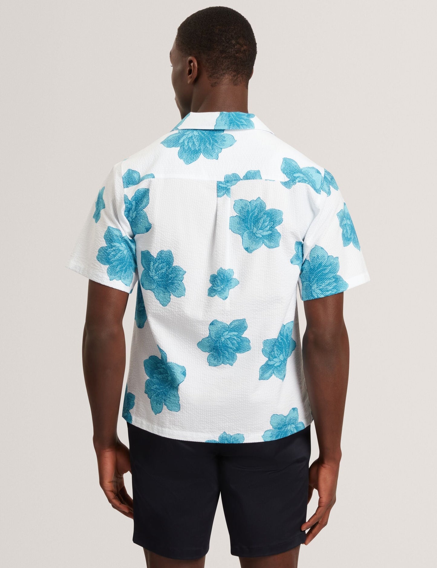 Ted Baker ATALAI Bold Floral Seersucker Short Sleeve Shirt