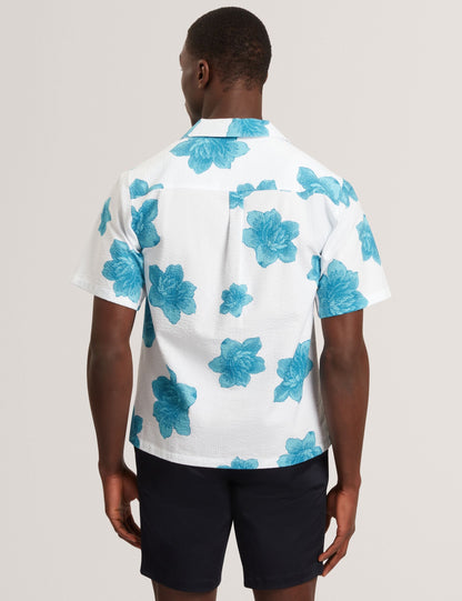 Ted Baker ATALAI Bold Floral Seersucker Short Sleeve Shirt