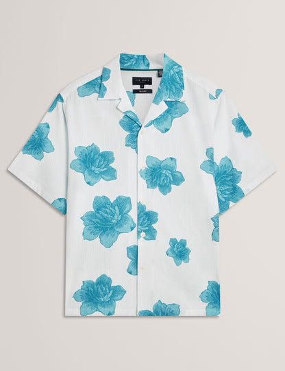 Ted Baker ATALAI Bold Floral Seersucker Short Sleeve Shirt