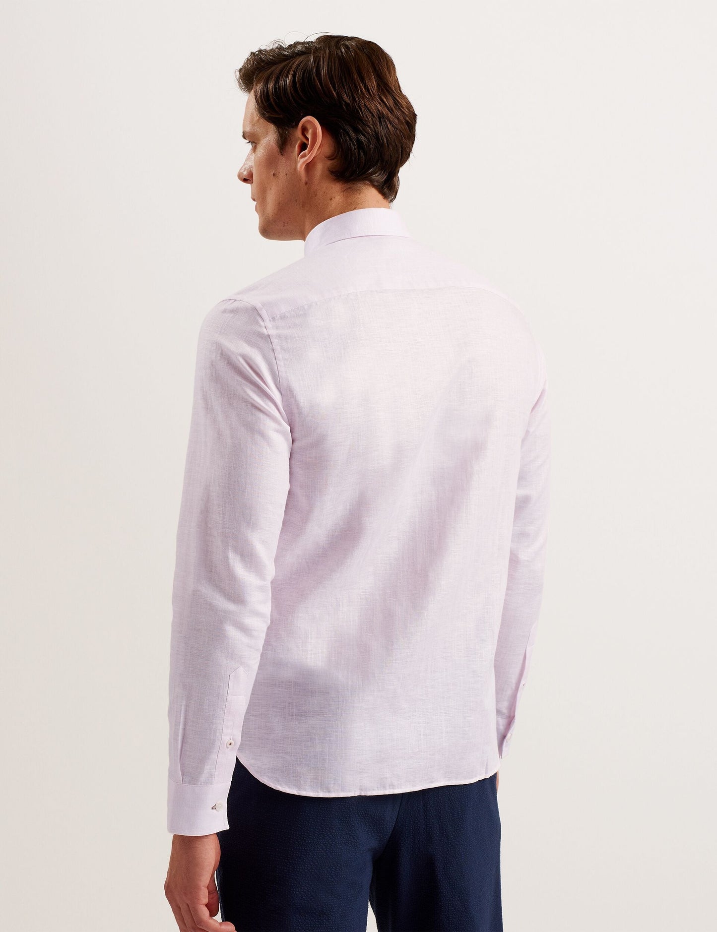 Ted Baker ROMEOS - Regular Fit Cotton Linen Long Sleeve Shirt