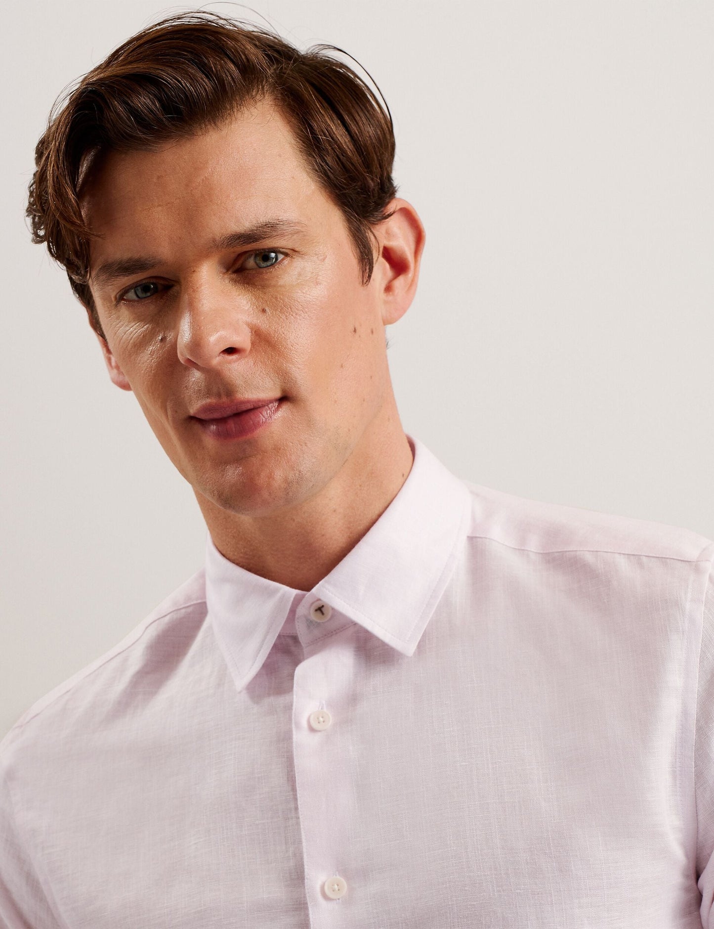 Ted Baker ROMEOS - Regular Fit Cotton Linen Long Sleeve Shirt