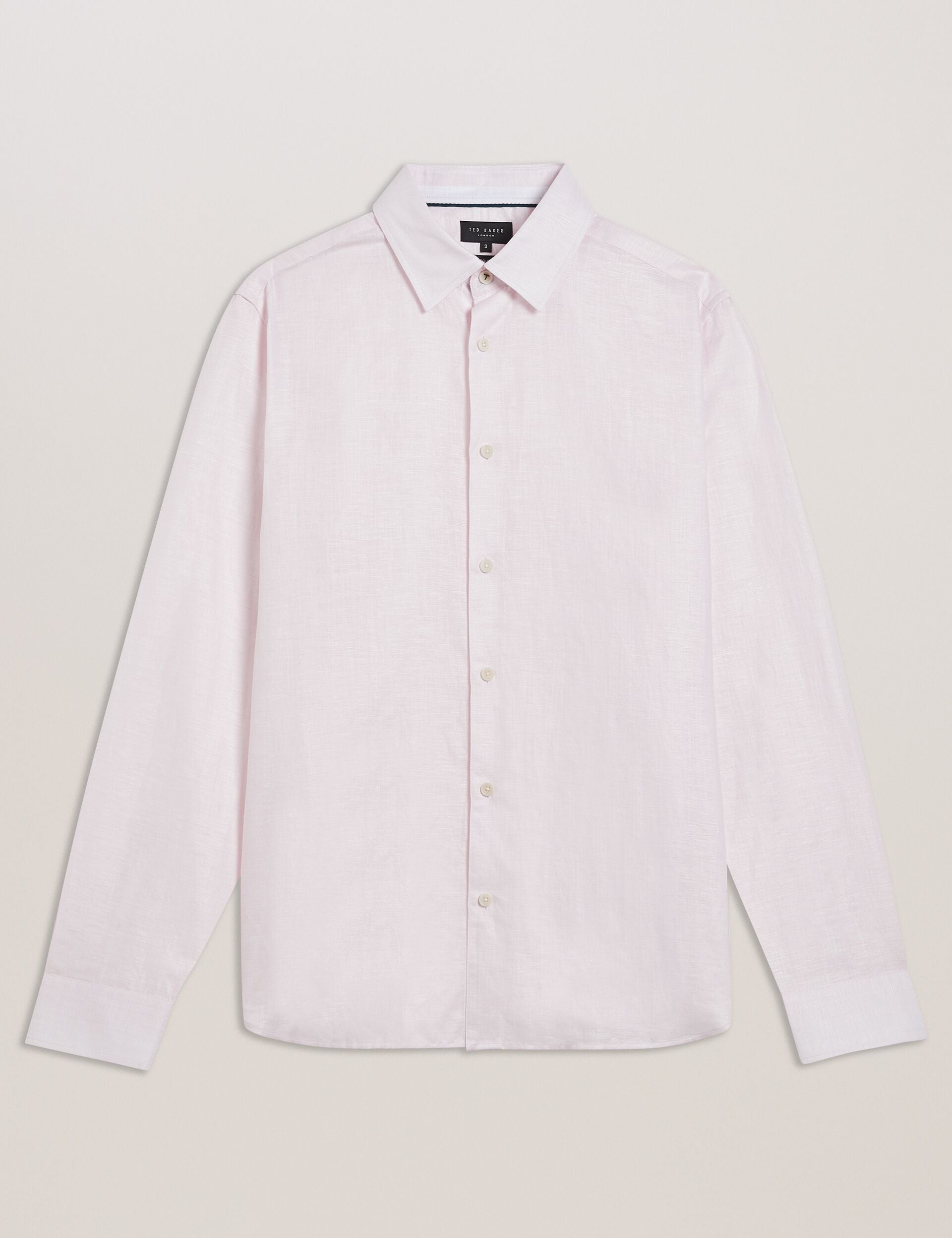 Ted Baker ROMEOS - Regular Fit Cotton Linen Long Sleeve Shirt